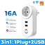 Розумна розетка TUYA WiFi 16A з USB - мініатюра 4