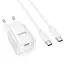 МЗП Hoco C146A Charm PD20W (1USB-C) + кабель Type-C to Type-C White - мініатюра 3