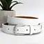Ремень женский кожаный под брюки белый PS-2517 (130 см) - миниатюра 1