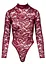 Боди Cottelli Collection Lace M бордовый - миниатюра 4