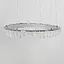 Кільцева кришталева люстра в хромі Ø 80 см | Арт. 33038-800 CH | Line F - мініатюра 2