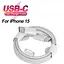 Кабель PD 60W USB-C на USB-C (1m) Woven для Apple (OEM) white - мініатюра 3