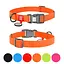 Ошейник для собак водостойкий Waudog Waterproof с QR-паспортом пластиковая пряжка-фастекс Ш 25 мм Д 38-58 см оранжевый - миниатюра 2