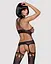 Бодистокинг Obsessive Bodystocking G313 шнуровка геометрический декор S/M/L - миниатюра 2