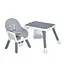 Мультифункциональный стульчик для кормления + столик M 6041 Gray с лего-столешницей и корзиной для игрушек - миниатюра 3