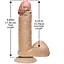 Фаллоимитатор Realistic Cock Ultraskyn 6 Inch 17.3 см телесный - миниатюра 3