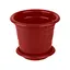 Цветочный горшок с подставкой круглый диаметр 14 см 0.7 л 2 шт. - миниатюра 1