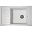 Гранітна кухонна мийка Romzha Patrat 78 Biela (101) з крилом - мініатюра 1