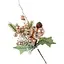 Декоративная ветка хвои 24 см Искусственные материалы для декора и флористики с ягодами Золотистый - миниатюра 1
