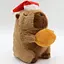 М’яка іграшка Новорічна Капібара, 24 см - мініатюра 1