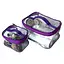 Комплект прозорих косметичок 2 шт (фіолетовий) - мініатюра 1