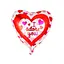 Шар воздушный фольгированный (45 см) Сердце дизайн 1 - миниатюра 1