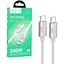 USB кабель Hoco U134 Type-C/Type-C для зарядки і передачі даних 240W довжина 18 м білий - мініатюра 1