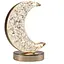 Нічник Півмісяць настільна лампа золотий 3 режими із кристалами акумуляторний від USB - мініатюра 1