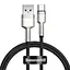 Кабель Baseus Cafule Metal Data Type-C 66W (0.25m) black (CAKF000001) - мініатюра 1
