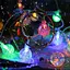 Гирлянда Ligarko с батарейным питанием, 7M/23ft 60LED крытые наружные гирлянды, 8 режимов с дистанционным управлением таймером - миниатюра 4