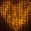 Светодиодная гирлянда Sun Lamp "Золотое сердце" 138 LED 8 режимов свечения Штора 3x2 м для окон, спальни - миниатюра 3