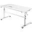 Стол компьютерный 2E CE301K-MECHANIC, регулировка высоты, механика, 54/76х120x60 см, белый - миниатюра 4