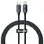 Кабель Baseus Lightning USB-C to Lightning Crystal Shine 20W 1.2m Black (CAJY000201) - мініатюра 1