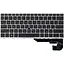 Клавіатура для ноутбука HP EliteBook 830 G5 чорна, сріблястий фрейм, підсвітка - мініатюра 1