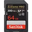 Карта памяти Sandisk 64GB SD C10 UHS-I U3 R200/W90MB/s Extreme Pro V30 (SDSDXXU-064G-GN4IN) - миниатюра 1
