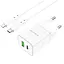 СЗУ Borofone BN7 PD20W+QC3.0 (1USB-A/1C) + кабель Type-C to Lightning White - миниатюра 2