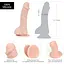 Фалоімітатор Addiction - Brad 7.5 Dildo With Balls, Beige - мініатюра 5