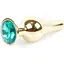 Анальна пробка Boss Of Toys Boss Series - Jewellery Gold Butt Plug Green, BS6400069, Золотий / Зелений - мініатюра 1