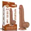 Фалоімітатор Lovetoy Sliding-Skin Dual Layer Dong 8'' 20 см коричневий - мініатюра 7