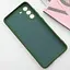 Чехол TPU Getman Liquid Silk Full Camera для Samsung Galaxy S21 Зеленый / Dark green - миниатюра 3