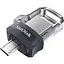 USB Flash накопичувач SanDisk 128GB Ultra Dual Drive m3.0 USB 3.0/microUSB OTG black (SDDD3-128G-G46) - мініатюра 1