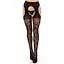 Панчохи Leg Avenue Eyelet lace suspender hose Black One Size - мініатюра 1