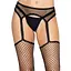 Панчохи-сітка Leg Avenue Net stockings With garter belt One Size Black, пояс, підв’язки - мініатюра 5