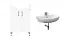 Тумба ПіК Kraft Декор Т1 + раковина Arteco 55 см Білий 30412 - мініатюра 1