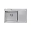 Кухонная мойка Kroner KRP Gebürstet - 7849LHM (3,0/1,0 мм) CV025275, Нержавеющая сталь - миниатюра 1