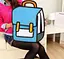 Рюкзак стильный 2Д Синий Stylish Backpack 2D Blue 40x36x12 - миниатюра 3