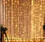 Гирлянда штора Водопад 720 led 3х3м Большая круглая лампа (прозрачный провод, 15 нитей) Теплый белый - миниатюра 4
