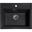 Гранітна кухонна мийка Romzha Patrat Antracit (901) - мініатюра 1