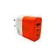 Мережевий зарядний пристрій WUW-C215 65W Charger 2 USB C + USB A білий orange - мініатюра 1
