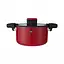 Каструля-скороварка Huo Hou HU0160 Stainless Steel Enamel Micro Pressure Cooker червона  - мініатюра 1