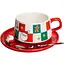 Чашка для латте-арту порцелянова Christmas 250 мл з блюдцем  FM-CS-10C - мініатюра 1