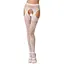 Эротические колготки-бодистокинг Passion S022 white имитация цветочных чулочков и пояса для чулок S/M/L - миниатюра 1