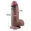 Фалоімітатор Dual-Layered Silicone Nature Cock 9.5'' 24.6 см (коричневий) - мініатюра 5