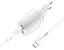 Блок мережевий адаптер живлення HOCO C78A Max energy набір із кабелем Micro USB білий - мініатюра 1