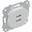 Розетка Brille біла WB-2USB wh (42-291) - мініатюра 1