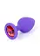 Силіконова анальна пробка з кристалом Boss Jewellery Purple Medium Red Diamond 8 см (червоний) - мініатюра 9