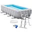 Басейн каркасний Intex 26790 прямокутний 400x200x122 см 8418 л з драбиною і насосом-фільтром - мініатюра 1