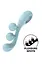 Вібратор для потрійної стимуляції Satisfyer Tri Ball 2 20.5 см блакитний - мініатюра 9
