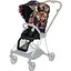 Люлька Cybex Mios Lux R Spring Blossom Dark + Комплект текстилю для прогулянкового блоку Cybex Mios Spring Blossom Dark + Шасі для коляски Cybex Mios LS RBA Chrome Brown - мініатюра 7