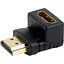 Перехідник Cablexpert HDMI-HDMI з'єднувач 90 градусів (A-HDMI90-FML) - мініатюра 1